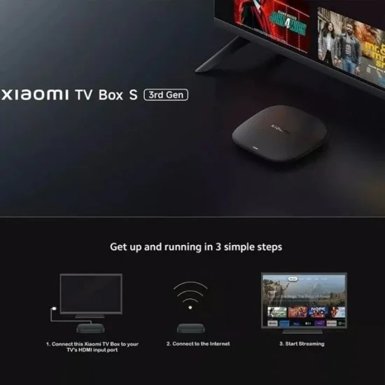 Xiaomi Mi TV Box S 3rd Generation – 4K Ultra HD Streaming Media Player